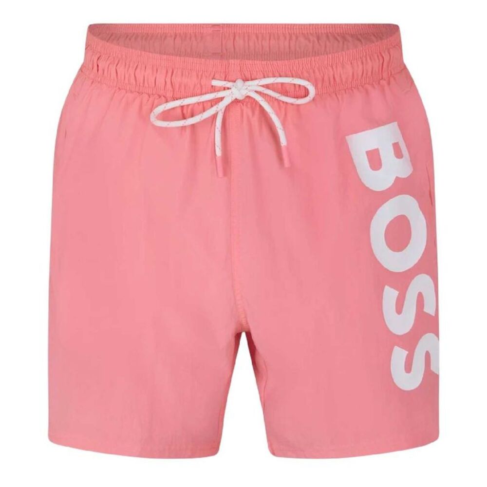 Boss Mens Logo Swim Shorts / Light Pink